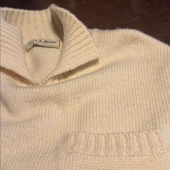 L.L. Bean Ivory Knit Pullover - Picture 6 of 12